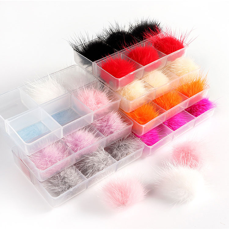 6ks Box 3d Sofy Magnetic Pom Pom For Nails