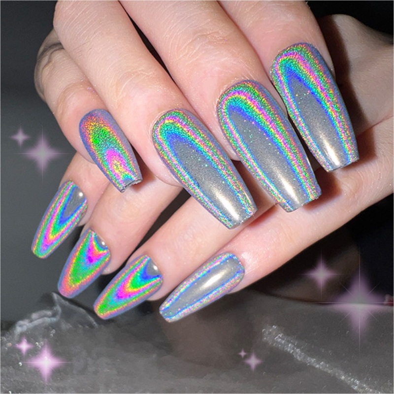 Rainbow Mirror Powder na nechty